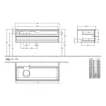 Комплект умивальника на стільницю Villeroy&Boch Antao 51х40 см Ceramic Plus, Almond з тумбою Villeroy&Boch Antao 120х36х50 см з LED light, Leaf Green Matt Lacquer, з експозиції салону (4A7351AM/L22010 - Фото 7