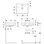 Умивальник Geberit Smyle Square 50х41, білий (500.256.01.1) - Фото 2
