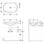 Умивальник накладний Geberit VariForm 60х40, білий (500.729.01.2) - Фото 3