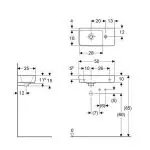 Умивальник Geberit Selnova Compact 50х25 зі скороченим вильотом, білий (501.513.00.1) - Фото 2