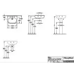 Умывальник укороченный 500х400 мм Villeroy&Boch O.Novo (53605001) - Фото 3