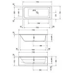 Ванна акрилова Duravit D-Code 170x75 (700099000000000) - Фото 3