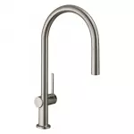 Змішувач для кухні Hansgrohe Talis 210 1jet з витяжним виливом, Stainless Steel (72802800) - Фото 1