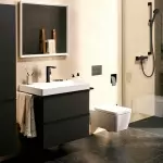 Смеситель Hansgrohe Tecturis E 210 Fine CoolStart для умывальника с поворотным изливом, Matt Black (73060670) - Фото 2
