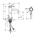 Смеситель Hansgrohe Tecturis S 110 CoolStart для умывальника, Brushed Bronze (73314140) - Фото 2