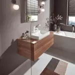Смеситель для умывальника Hansgrohe Vivenis 110 с донным клапаном pop-up, черный матовый (75020670) - Фото 2