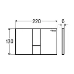 Інсталяція для підвісного унітазу Viega Prevista Dry з клавішею змиву Visign for Style 24, чорний (771973S_773304) - Фото 3
