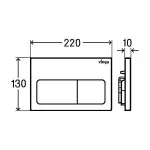 Інсталяція для підвісного унітазу Viega Prevista Dry з клавішею змиву Visign for Life 5, хром матовий (771973S_773724) - Фото 3
