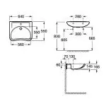 Раковина для інвалідів ROCA Access (A327230000) - Фото 4