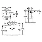 Умивальник 600*460 Roca Meridian-N (A327242000) - Фото 3