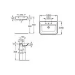 Раковина Roca Gap 55x47 (A327475000) - Фото 3