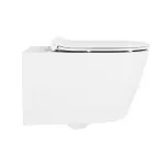 Унітаз підвісний Roca Vortex KENTIA Rimless з кришкою Slim, білий (A34H75B000) - Фото 2