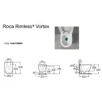 Унітаз підвісний Roca Vortex KENTIA Rimless з кришкою Slim, білий (A34H75B000) - Фото 3