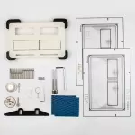 Клавіша змиву Edplit Invici Tile Touch, прихована, сумісна з Geberit Sigma, Delta, TECE (E10005) - Фото 1