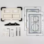 Клавіша змиву Edplit Whisper, прихована, сумісна з Geberit Sigma, без витратних матеріалів (E10016) - Фото 1