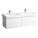 Тумба Laufen PRO 126х45х39, Умивальник підвісний Laufen PRO S 130х46,5 подвійний, білий (H4835710964631_H8149680001041) - Фото 1