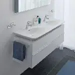 Умывальник накладной/подвесной Laufen Palace 1300х480 двойной, белый (H8107080001041) - Фото 3