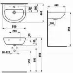 Раковина подвесная Laufen Pro 55х44 (H8109510001041) - Фото 3