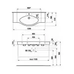 Раковина Laufen Palace 120х51 (H8117040001041) - Фото 3