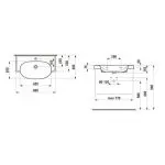 Раковина підвісна/накладна Laufen The New Classic 80x48 (H8138550001041) - Фото 3