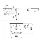 Раковина підвісна Laufen Flora Kids 45х41см, біло-зелений (H8150310721041) - Фото 2