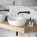 Умивальник накладний PAA Amore, Silkstone, зі зливом, 60х37, Matte White (IAMS_00) - Фото 3