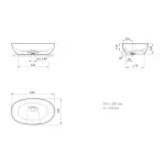 Умывальник накладной PAA Bella, Silkstone, без перелива, 65х39, Tinted Grey (IBELS_02) - Фото 4