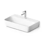 Умывальник подвесной PAA Quadro, Silkstone, со сливом, 70х43, Matte White (IQUAS_00) - Фото 1