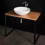 Умивальник накладний PAA Round On, без переливу, литий камінь, D=41, Glossy Alpine White (IROON_00) - Фото 3