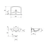 Умивальник меблевий Cersanit Carina 50, білий (K31-004) - Фото 3