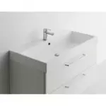 Тумба під раковину Petit Ho.Me 80x45 см Tuxedo Matt з умивальником Strong 81x46x10 см, чорний (L636/A160) - Фото 2