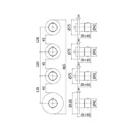 Термостат для душу/ванни PAFFONI Modular Box 3 положення, медове золото (MDE019HG) - Фото 2