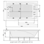 Ванна акрилова Pool Spa Fantasy 185х115 біла, з сифоном Viega Simplex (PWP1H10ZS000000/595678) - Фото 3
