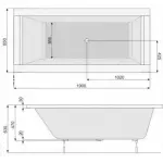 Ванна акрилова Pool Spa Windsor 190x85 біла, з ніжками та сифоном Viega Simplex (PWPNN10ZN000000/595678) - Фото 3