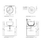 Умивальник на стільницю Flaminia Saltodacqua 42, білий (SD42L) - Фото 4