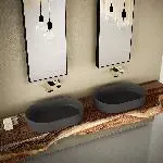 Умивальник на стільницю Cielo Shui Comfort 60х38 см, Lavagna (SHCOLAO60LV) - Фото 3