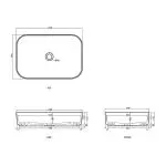 Умывальник на столешницу Cielo Shui Comfort 60х40 см, Brina (SHCOLAR60BR) - Фото 3