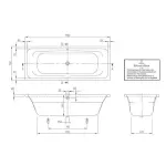 Ванна акрилова Villeroy & Boch Targa Style Badewanne 170x70 см, білий (UBA177FRA2V-01) - Фото 3