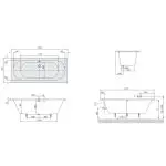 Ванна акрилова O.NOVO Cassandra Duo 180x80 Villeroy&Boch (UBA180CAS2V-01) - Фото 4