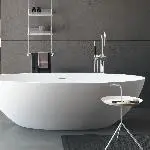 Ванна кам'яна Treesse Carezza 180x85x52 см Bianco Opaco (V308BO) - Фото 1