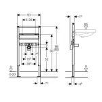 Інсталяція Geberit Duofix для раковини, 82-98 см (111.490.00.1) - Фото 2