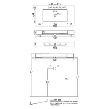Умивальник підвісний Nic Design Cult 1000x450 мм,&#8230; - Фото №2