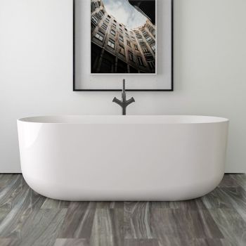 Ванна акрилова окремостояща Knief Nice 170, 170х75х60, перелив Slot overflow, без г/м, Glossy White (01060WGWG6SCR)