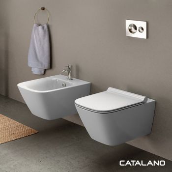 Унитаз подвесной с крышкой Catalano Green 55x37 безободковый,… - Фото №2