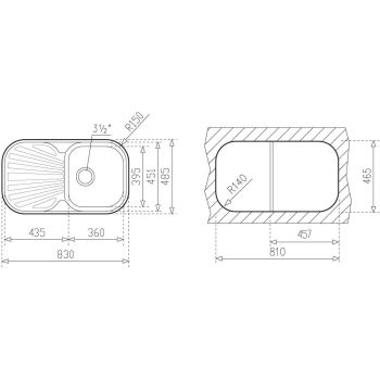 Кухонна мийка Teka Stylo 1B 1D нерж. сталь (10107018) - Фото №2