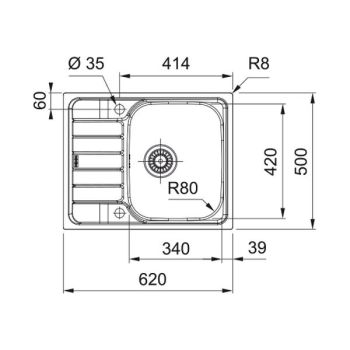 Кухонна мийка Franke Spark SKL 611-62, з крилом, нерж.сталь&#8230; - Фото №2