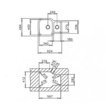 Кухонна мийка під стільницю Teka Be 1 1/2 B 625 REV&#8230; - Фото №2