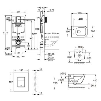 Комплект унитаза подвесного с крышкой Waterway GOLF… - Фото №2