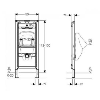 Інсталяція для пісуару Geberit Duofix (111.686.00.1)