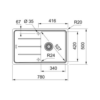 Кухонная мойка Franke Basis BFG 611-78, накладная,… - Фото №2